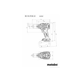Metabo BS 18 LTX BL QI Taladro Atornillador de Batería 18V, incluye maletín MetaBOX 145 L