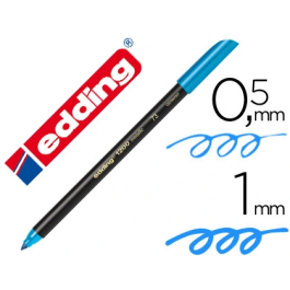 Edding Rotulador 1200 Punta Fina Azul Claro (Set de 10) Rotulador de fibra para escritura y diseños sobre papel, trazo de 1 mm, tinta a base de agua. (Set de 10) Precio: 6.50000021. SKU: B127M3BTSZ