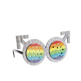 My Other Me Gafas lesbianas arco iris multicolor de PVC para adulto Talla Única
