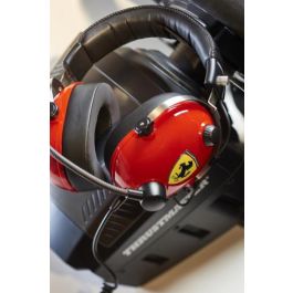 Thrustmaster T.Racing Auriculares Diadema para Juego, Alámbrico, Micrófono Boom Extraíble, Circumaural, 50 mm, Negro/Rojo/Acero inoxidable/Amarillo, Ref. 4060197