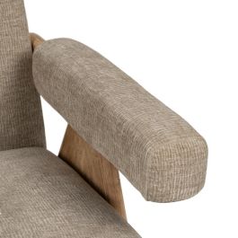 Sillón Beige Tejido-Madera Salón 74 X 76 X 85 cm