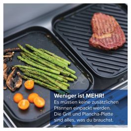 CAMPINGAZ Parrilla Portátil Grill & Go Caravan, Cocina de Camping 2 Zonas, 4000 W, Negro/Gris/Plata, 5.4 kg, con Funda