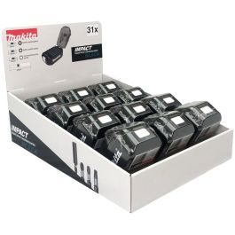 Makita Impact Black Bit-Set 31-tlg. - Puntas Phillips, Pozidriv, Torx Magnéticas de Acero de Aleación