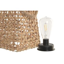 DKD Home Decor Lampara Solar Terraza Jardin Marron 20x36x20 cm Set 3
