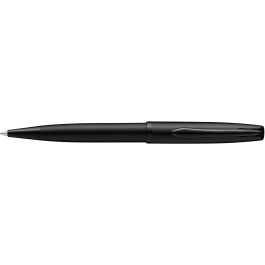 Pelikan Bolígrafo Jazz Noble Elegance K36, retráctil, mecanismo de giro, tinta azul, cuerpo negro metal, recargable, caja regalo