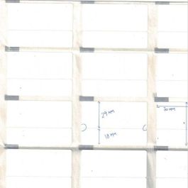 Capture Etiqueta dividida 70 x 47 - Núcleo 25. Etiqueta de 2 piezas, blanca, térmica directa, removible. 670 etiquetas/rollo, 4 rollos/caja.