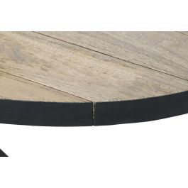 DKD Home Decor Mesa Centro Loft Madera Mango y Metal Natural Negro 130 x 70 x 45 cm Desmontable