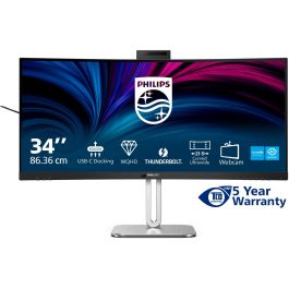 Philips 34B2U6603CH/00 Monitor Curvo VA 34" Wide Quad HD 3440x1440, 120Hz, USB-C, HDMI, DP, Cámara Web 5MP, Gris Precio: 761.99000042. SKU: B1DZ6AZFJP