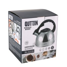 Quttin Hervidor Silbante 3 Litros, 20 cm Ancho x 22 cm Alto x 20 cm Largo, 4.72 kg (6 Unidades)