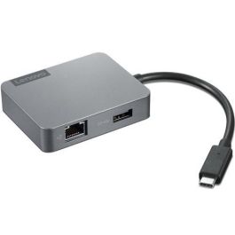 Lenovo USB-C Travel Hub Gen2 Adaptador de Conexión con HDMI, VGA, Ethernet y USB-C para Portátil - Negro
