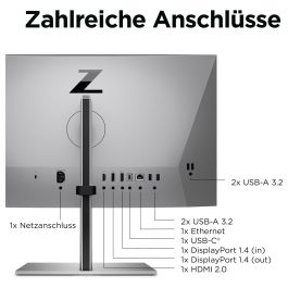 HP Monitor Z24m G3 23.8'' QHD (2560x1440) IPS 5ms USB-C Webcam Altavoces para Conferencias Plata