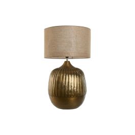 DKD Home Decor Lampara Sobremesa Bronce Beige Aluminio 42 x 69 x 42 cm