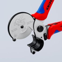 Knipex Tijeras para tubos, para Plástico y Aluminio, Negro/Azul/Rojo, corte hasta 2,6 cm, 210 mm