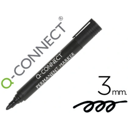 Q-connect Rotulador Marcador Permanente Negro Punta Redonda 3 mm Precio: 5.94999955. SKU: B1BTKFM7HK