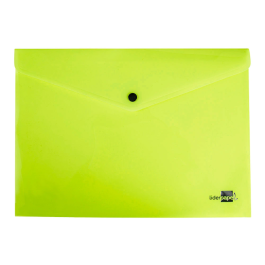 Liderpapel Carpeta Dossier Broche Polipropileno Din A4 Amarillo Fluor Opaco Capacidad 50 Hojas