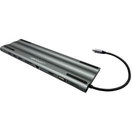 LC-Power LC-HUB-C-MULTI-8 Hub USB-C Multipuerto: 3xUSB-A, 2xUSB-C, HDMI, VGA, RJ45, Lector SD/MicroSD, Audio, PD 100W