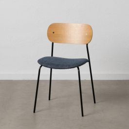 Silla Natural-Azul Tejido-Metal Salón 49 X 53 X 80 cm Precio: 115.0105. SKU: B155ZP34XS