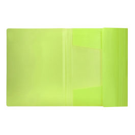 Liderpapel Carpeta Liderpapel Gomas Solapas Polipropileno DIN A4 Amarillo Fluor Opaco 100 Hojas
