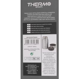Thermosport Termo Comida Acero Inoxidable 1000 ml - 20 cm Alto x 10.5 cm Ancho x 10.5 cm Largo (6 Unidades)