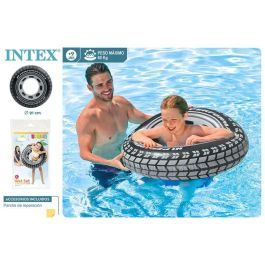 Intex Flotador Neumático Hinchable de Rueda 91 cm para Piscina, apto para Mayores de 9 Años, Fabricado en 100% PVC.