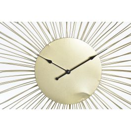 DKD Home Decor Reloj de Pared Moderno Dorado Flor 57 x 57 x 4 cm