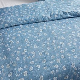 Juego de cama - TODAY Crazy - Estampado floral - 2 personas - 220 x 240 cm - Azul