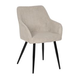 Silla Beige Tejido-Metal Contract 57 X 43 X 83 cm