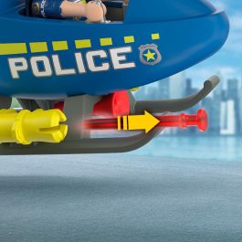 PLAYMOBIL 72080 Helicóptero Policía City Action con Radar - Juguete de Aventuras para Niños +4 Años