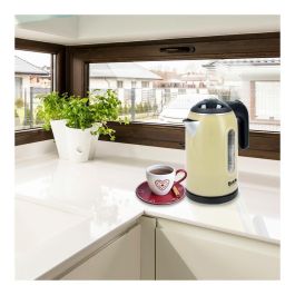 Hervidor de Agua Eléctrico con Luz LED TM Electron Acero Inoxidable Crema Hervidor de Agua Eléctrico con Luz LED TM Electron Acero Inoxidable Crema