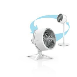 Shark FA220EU Ventilador FlexBreeze de Pie y Mesa, Blanco, 5 velocidades, 180° oscilación, Temporizador 5h