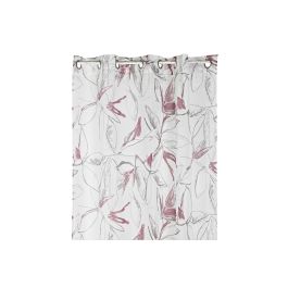 DKD Home Decor Cortina Alpino de Poliéster Rojo Blanco, 270 cm Alto x 140 cm Ancho, 110 gsm de Gramaje, Pack 2 Unidades