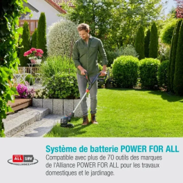 Gardena Recortadora de Césped ComfortCut 23/18V P4A, Ancho de Corte 23 cm, Incluye Batería y Cargador