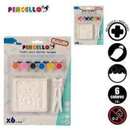 Pincello Cuadro Escayola Para Colorear Surtido de 6, 2x29x22 cm (24 Unidades) Pincello Cuadro Escayola Para Colorear Surtido de 6, 2x29x22 cm (24 Unidades)