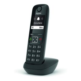 Gigaset AS690 HX Teléfono Inalámbrico DECT Analógico Negro con Manos Libres e Identificador de Llamadas
