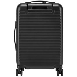 Rivacase 8181 Clark ECO Maleta de Cabina Rígida Negra 28L con 4 Ruedas y Cerradura TSA de 3 Dígitos, Aluminio/PC Reciclado