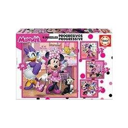 Educa Puzzles Progresivos Minnie Happy Helpers 12-16-20-25 Piezas Edad 3-5 Años