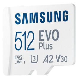 Samsung MB-MC512KA/EU Tarjeta de Memoria MicroSDXC EVO Plus 512GB, 130MB/s U3 V30 A2 para 4K, Móviles y Consolas, Resistente.