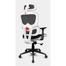Drift Silla Gaming Drair200 Negra/Blanca - Malla Tensada, Ajustable 2D, Reclinación, Giros, Cojines Cervical y Lumbar