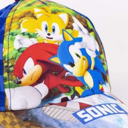 Cerdá Gorra Sonic Visera Curva Azul para Niños, 100% Poliéster, Edad 3 a 8 Años