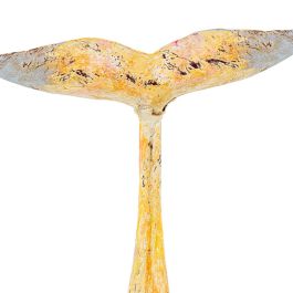 Figura Decorativa Alexandra House Living Amarillo Ballena Hierro