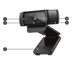 Logitech C920s Webcam HD Pro para Videoconferencias y Streaming, con Autoenfoque, Micrófonos Duales, RightLight 2 y Obturador de Privacidad