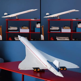 Lego Icons Concorde Kit de Construcción de Modelos de Aviones para Adultos con Detalles Auténticos y 3 Modos