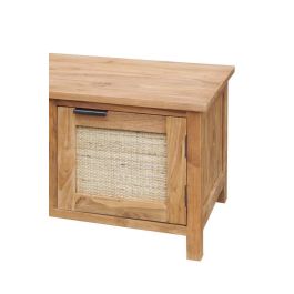 DKD Home Decor Mueble TV Balines Marron Beige 140 x 45 x 50 cm