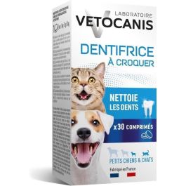 Vetocanis Plak Fighter Pasta de dientes masticable para gatos, 30 tabletas, Sabor a pollo, Salud dental, combate placa y caries Precio: 21.49999995. SKU: B19XVTRP5L