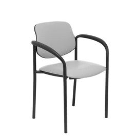 Silla Piqueras Y Crespo Villalgordo Confidente Brazos Fijos Chasis Negro Asiento Y Respaldo Tapizados Similpiel Gris Precio: 121.69000008. SKU: S5703954