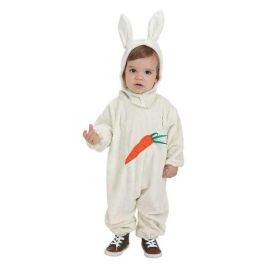 Creaciones Llopis Disfraz Bebé Conejito Zanahoria con Mono y Capucha - Talla 0-6 Meses. Fabricado en Poliéster y Poliamida.