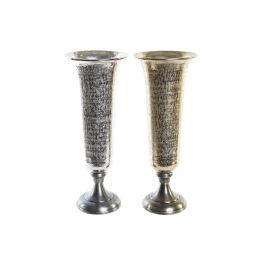 DKD Home Decor Jarrón Moderno de Aluminio Dorado Plateado 20x51x20 cm (Set de 2) Precio: 61.99000005. SKU: S3038756