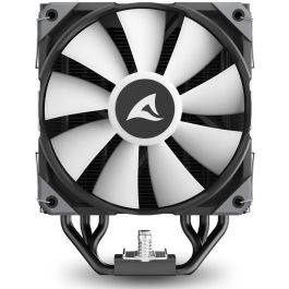 Sharkoon A50 RGB Refrigerador de Aire CPU Single Tower con Ventilador 120mm RGB Efecto Espejo Infinito, 5 Tubos de Cobre, 230W TDP Negro