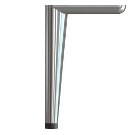 Q&Q Pata Metálica Birdie, Altura 150mm, Acabado Negro Mate, Acero Resistente para Muebles y Estructuras