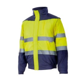 Velilla 161 Cazadora Bicolor Alta Visibilidad Marino/Amarillo Flúor, Mangas Desmontables, Impermeable y Acolchada Talla XL Precio: 56.50000015. SKU: B13H4238LR